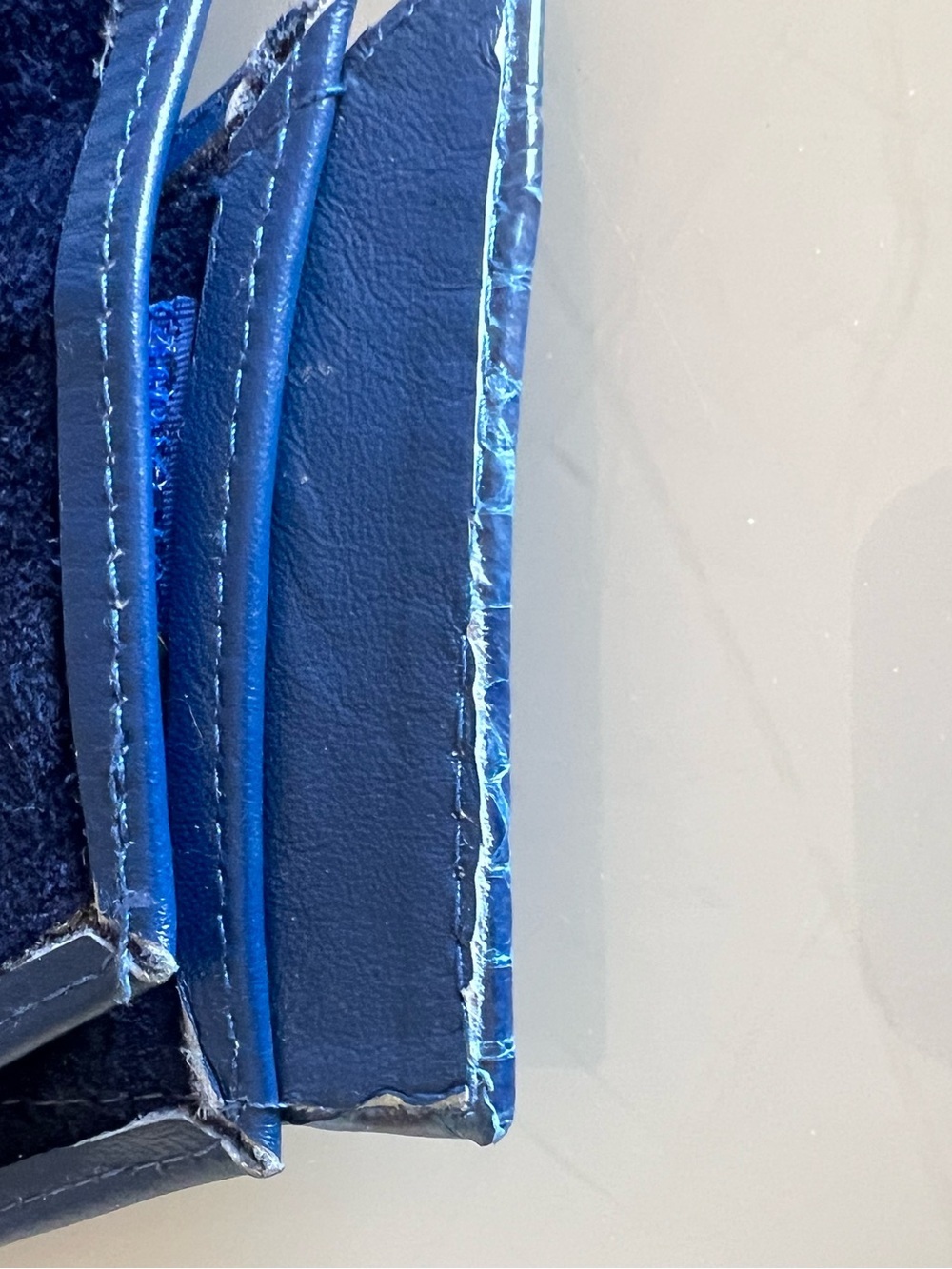 Boutique Blue Leather Statement Waist Belt Avant Garde Retro Wide Belt - Picture 5 of 12